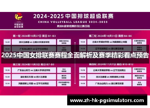 2025中国女排联赛赛程全面解析及赛季精彩看点预告