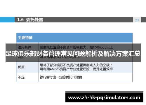 足球俱乐部财务管理常见问题解析及解决方案汇总 足球俱乐部财务管理常见问题解析及解决方案汇总